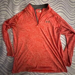 Red Under Armour Quarter Zip